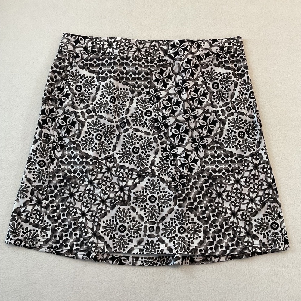 RipSkirt Hawaii Length 2 Wrap Skirt Mosaic Black White Large Swimsuit Coverup